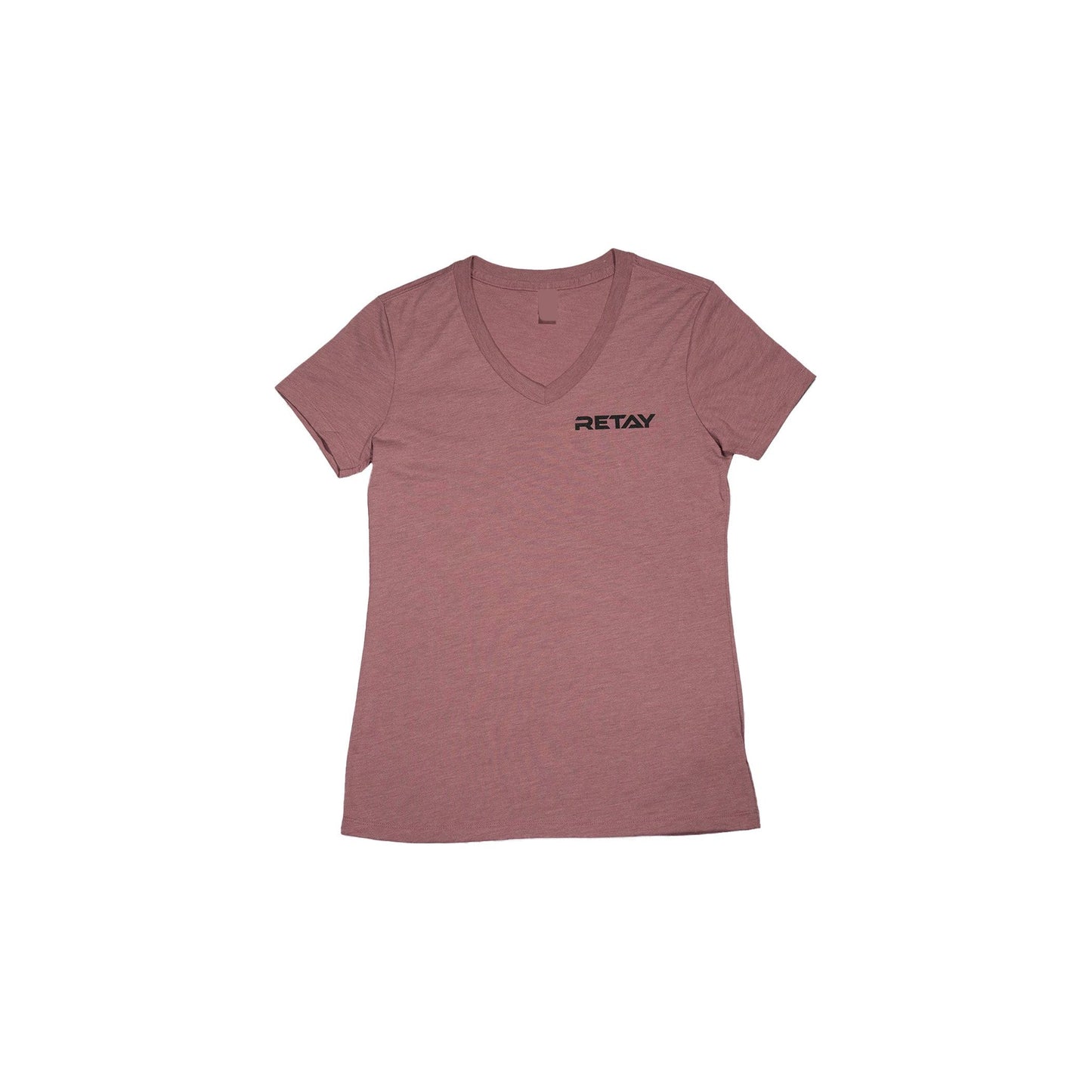 Woman's RETAY Logo V-Neck Tee Vintage Rose